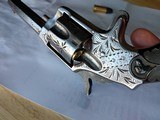 Factory Engraved Hopkins and Allen 38 centre fire with 100% of the factory nickel and birddog grips and free shipping - 14 of 20