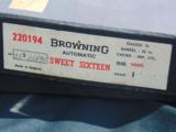BROWNING AUTO 5 SWEET SIXTEEN WITH CORRECT BOX AND BOOKLET SOLD - 9 of 9