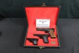 BROWNING 3 PISTOL SET BABY 25, 1955 380 CAL AND HI POWER WITH CASE AND BOOKLET SOLD - 1 of 9