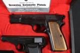 BROWNING 3 PISTOL SET BABY 25, 1955 380 CAL AND HI POWER WITH CASE AND BOOKLET SOLD - 2 of 9