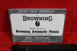 BROWNING 3 PISTOL SET BABY 25, 1955 380 CAL AND HI POWER WITH CASE AND BOOKLET SOLD - 9 of 9