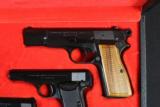 BROWNING 3 PISTOL SET BABY 25, 1955 380 CAL AND HI POWER WITH CASE - 4 of 8