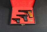 BROWNING 3 PISTOL SET BABY 25, 1955 380 CAL AND HI POWER WITH CASE - 1 of 8