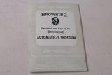 BROWNING AUTO 5 BOOKLET - 1 of 1