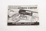 BROWNING AUTO 5 BOOKLET - SALE PENDING - 1 of 2