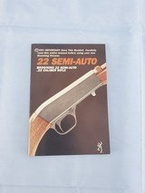 BROWNING 22 SEMI AUTO BOOKLET