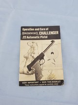 BROWNING CHALLENGER BOOKLET - 1 of 2
