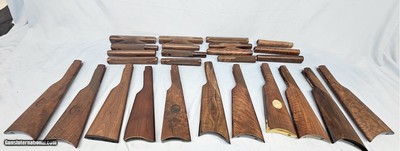 LARGE LOT OF WINCHESTER RIFLE STOCKS AND FOREARM