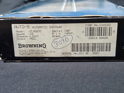 BROWNING A5 12 GAUGE CLASSIC - Image 3 of 21