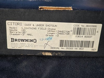 BROWNING CITORI 20 GAUGE GRADE III - Image 3 of 21