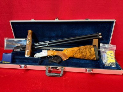 Krieghoff K80 Heritage Scroll in LIKE NEW Condition with Cat 4 Wood