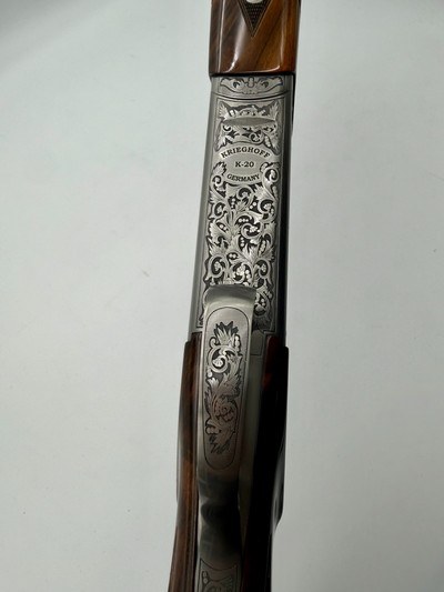 Krieghoff K20 Sovereign Scroll 3 Barrel Pro Sporter Set 20/28/.410 w/Crown Wood - Image 11 of 11