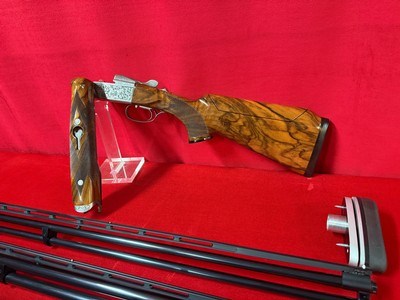 Krieghoff K20 Sovereign Scroll 3 Barrel Pro Sporter Set 20/28/.410 w/Crown Wood - Image 2 of 11