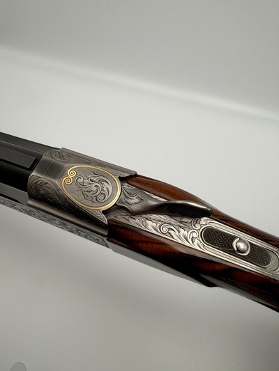 Krieghoff K20 Custom Gold Asprey Scroll 20/28 Gauge Parcour Combo Crown Wood - Image 9 of 11