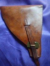 Leather belt holster, pistol - 1 of 8