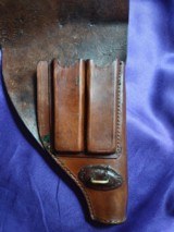 Leather belt holster, pistol - 7 of 8