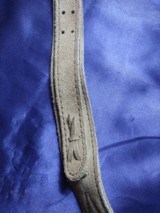 Leather rifle sling, suede leather - 8 of 9