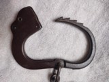 Hand cuffs, all steel, 1920 - Image 3 of 7