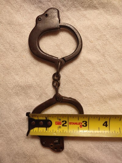 Hand cuffs, all steel, 1920 - Image 7 of 7