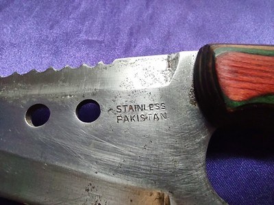 Stainless steel, fighting inife - Image 8 of 10