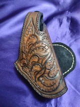 Tooled leather paddle holster - 5 of 7