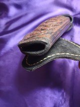 Tooled leather paddle holster - 6 of 7