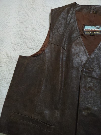 ADLER, LEATHER VEST, XXL - Image 2 of 14