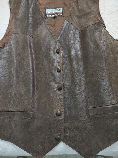 ADLER, LEATHER VEST, XXL - Image 4 of 14