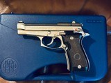 Beretta 85FS Nickel Cheetah .380 MINT! - 2 of 7