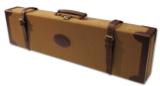 CANVAS/LEATHER HARD GUN CASE WITH STRAPS, NEW - 1 of 2