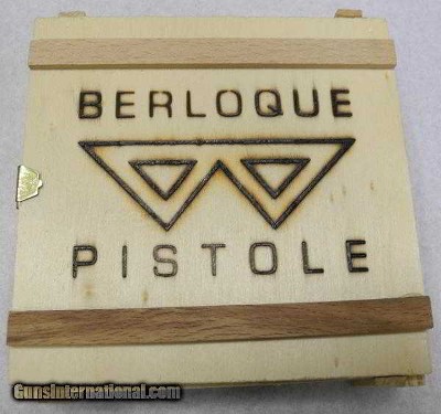 BERLOQUE MINIATURE FLARE AND CAP GUN IN PRESENTATION WOODEN BOX, NEW - Image 2 of 2
