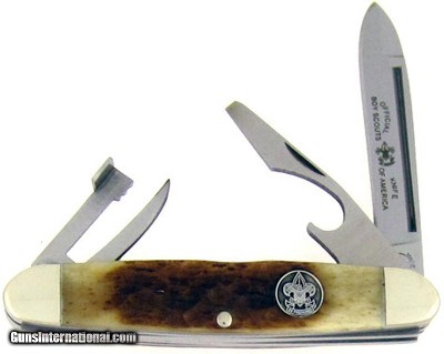 REMINGTON 2011 BOY SCOUT KNIFE, NEW IN BOX WITH PAPERS