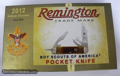 REMINGTON 2012 BOY SCOUT KNIFE, BRAND NEW IN BOX WITH PAPERS - Image 2 of 3