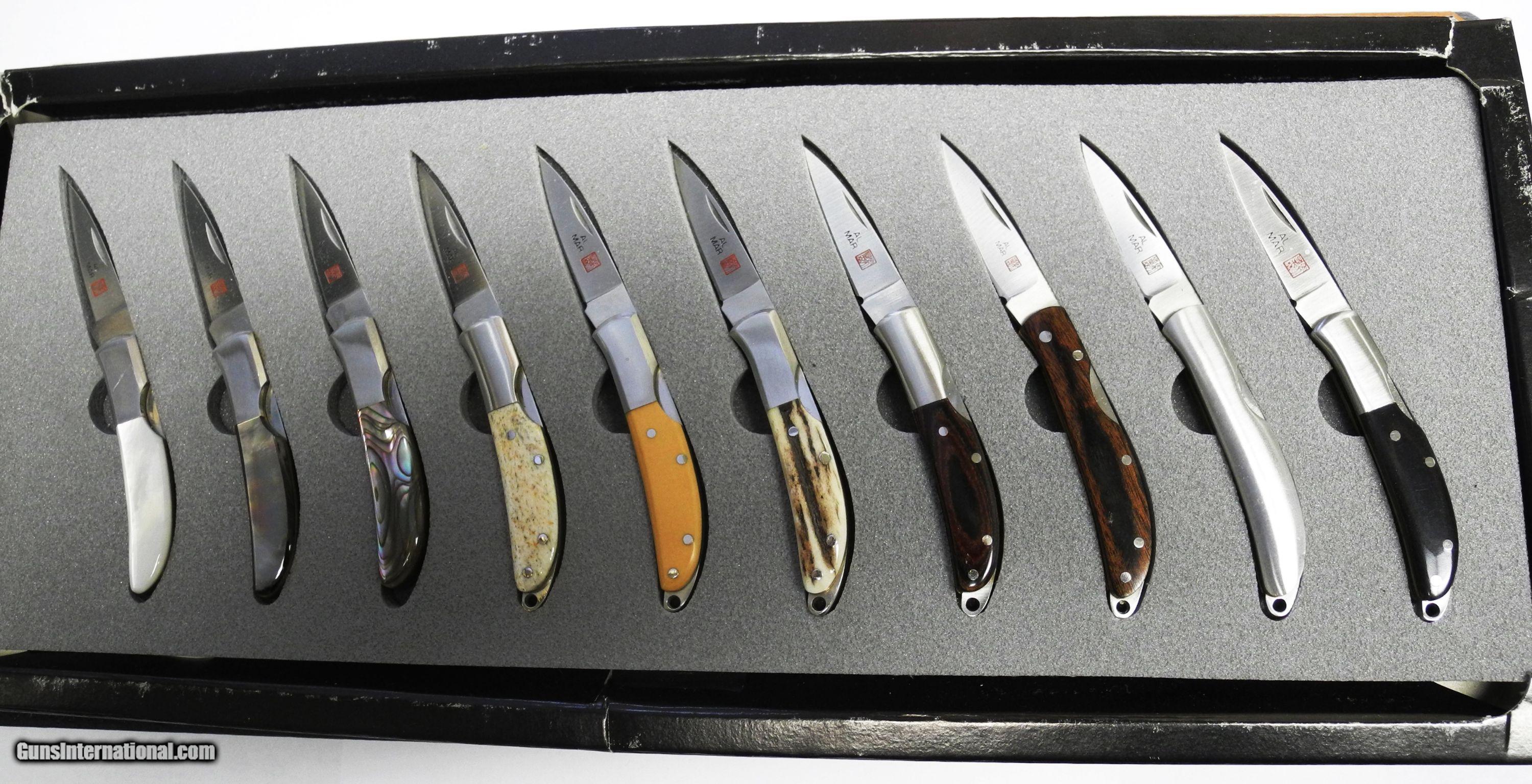 AL MAR COLLECTORS DELUXE SET OF 10 KNIVES NEW