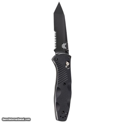Benchmade WARN 583SBK-1 Barrage Tanto Spring Assist Knife, D2 Black Combo Blade