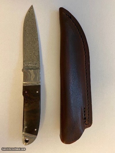 F. SCHNEIDER DAMASCUS INTEGRAL WITH EXOTIC IRONWOOD HANDLE