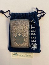 BERETTA ZIPPO LIGHTER, SILVER PLATE, BRAND NEW. - 1 of 2