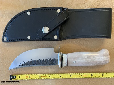 J. BEHRING CUSTOM HUNTING KNIFE, NEW IN SHEATH