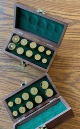 SHOTGUN SNAP CAPS,12GA,16GA, 20GA, 28GA, 410GA, GOLD PLATED PRESENTATION SET IN CASE. - 2 of 2