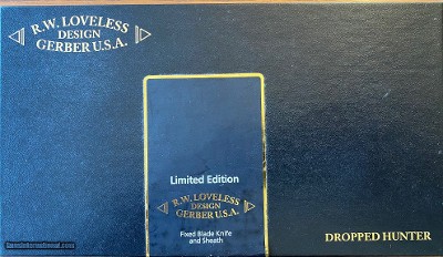 GERBER, R.W. LOVELESS DESIGN, LTD EDITION, 1 OF 2001, CANVAS MICARTA, NEW IN BOX.