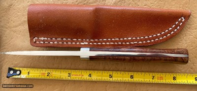 J. B. MOORE CUSTOM KNIFE, DROP POINT, NEW WITH SHEATH - Image 3 of 3