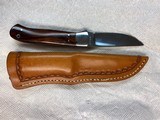 J. B. MOORE CUSTOM KNIFE, DROP POINT, EXOTIC WOOD, NEW WITH SHEATH - 4 of 6
