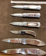JESS HORN COLLECTION OF 6 HAND MADE CUSTOM KNIVES - 1 of 2