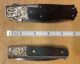 A COLLECTION OF 5 HAND MADE CUSTOM KNIVES BY AMERICAN MAKERS. - 7 of 10
