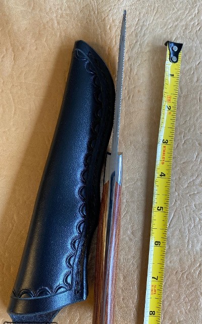 DON LOZIER HAND MADE CUSTOM KNIFE, SEMI SKINNER CANVAS MICARTA, BRAND NEW - Image 2 of 2