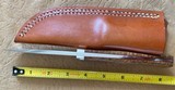 J. B. MOORE CUSTOM KNIFE, DROP POINT, EXOTIC WOOD, NEW WITH SHEATH - 3 of 3