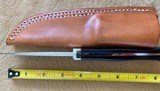 J. B. MOORE CUSTOM KNIFE, DROP POINT, BLACK MICARTA, NEW WITH SHEATH - 3 of 3