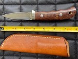 Y AIDA DESIGN CUSTOM HUNTING KNIFE FOR FIELD AND STREAM, CANVAS MICARTA, NEW WITH LEATHER SHEATH - 2 of 3