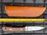 Y AIDA DESIGN CUSTOM HUNTING KNIFE FOR FIELD AND STREAM, CANVAS MICARTA, NEW WITH LEATHER SHEATH - 1 of 3