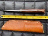 Y AIDA DESIGN CUSTOM HUNTING KNIFE FOR FIELD AND STREAM, CANVAS MICARTA, NEW WITH LEATHER SHEATH - 3 of 3